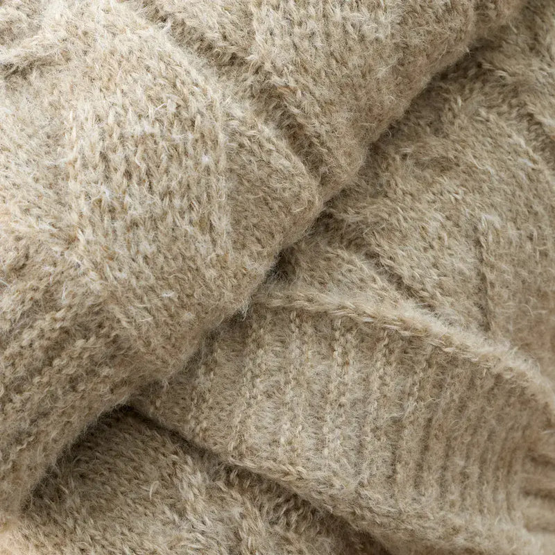 Bianca Cable Knit Throw 150 x 200 cm| Natural