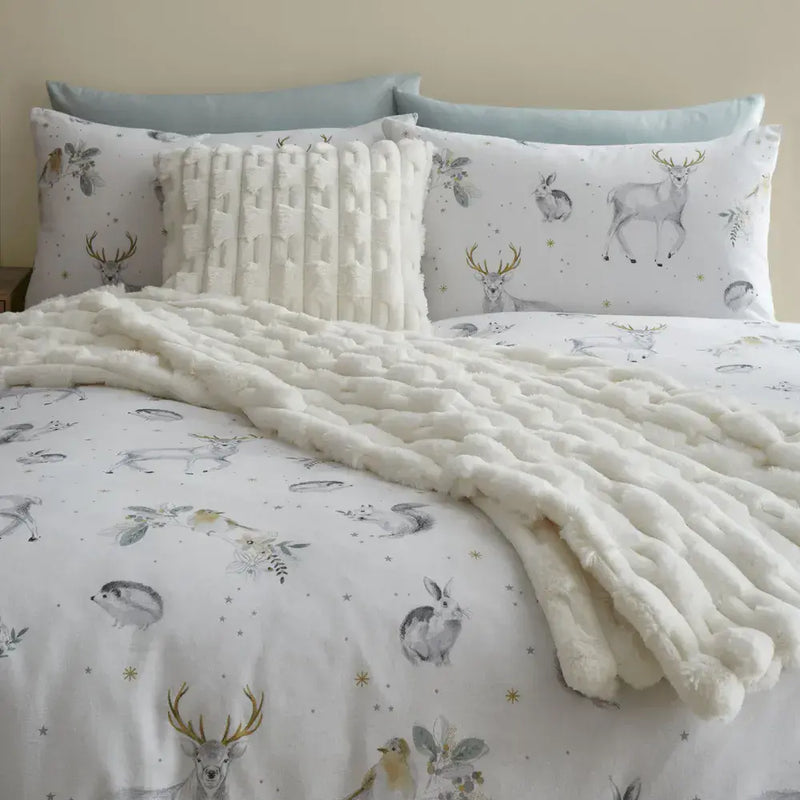 Bianca Carved Faux Throw | Cream