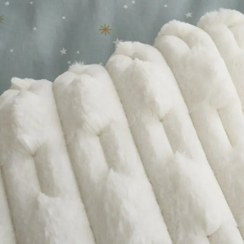 Bianca Carved Faux Throw | Cream