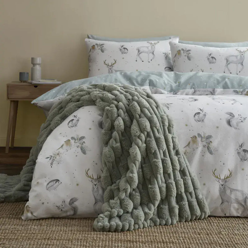 Bianca Carved Faux Throw | Sage