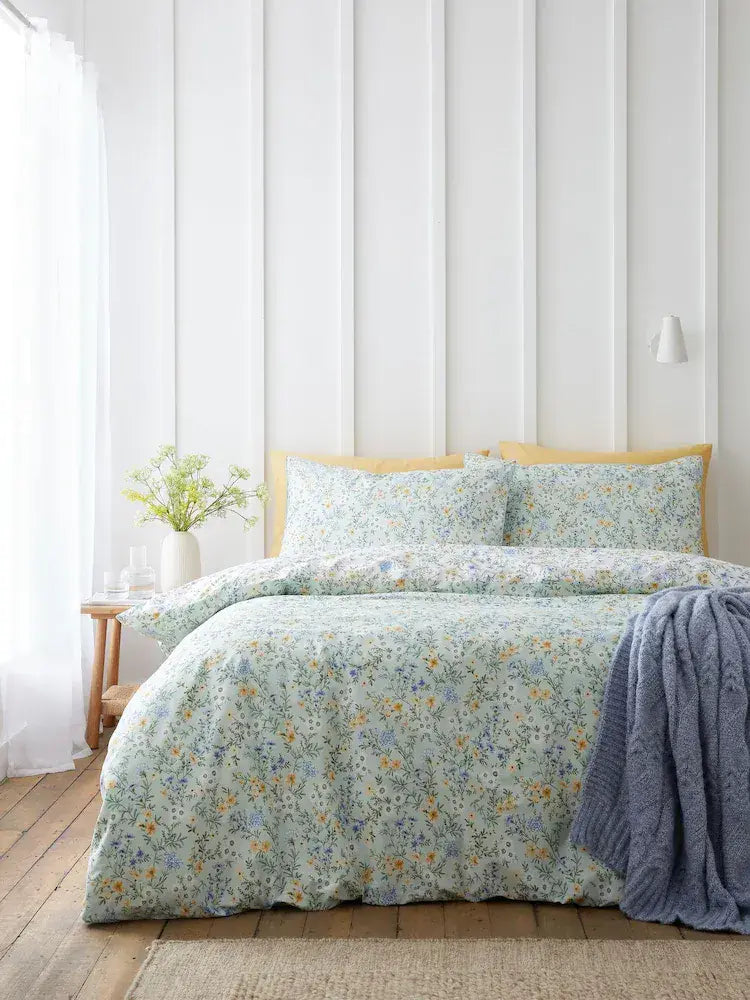 Bianca Disty Floral Quilt Set | Green