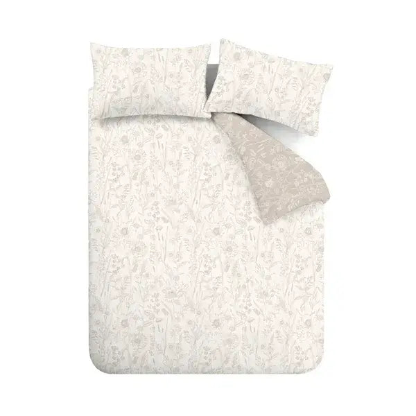 Bianca Floral Toile Brushed Quilt Set | Natural