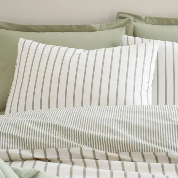 Bianca Hampton Stripe Quilt Set | Green