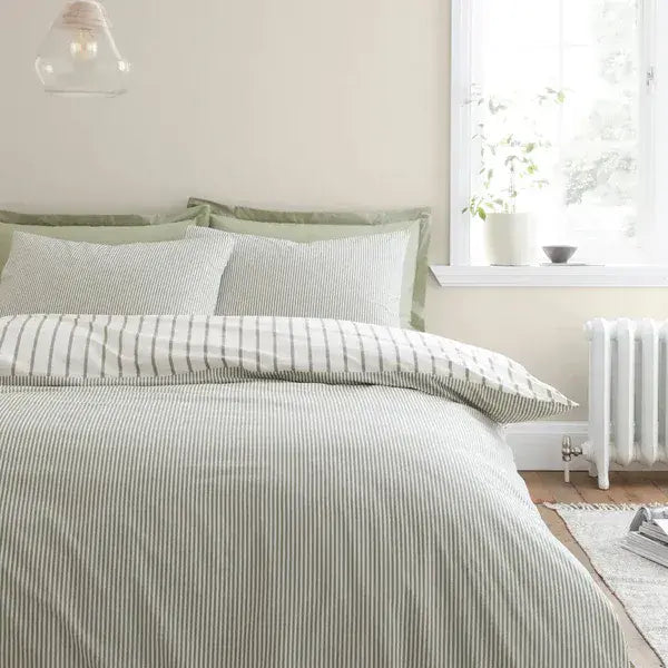 Bianca Hampton Stripe Quilt Set | Green