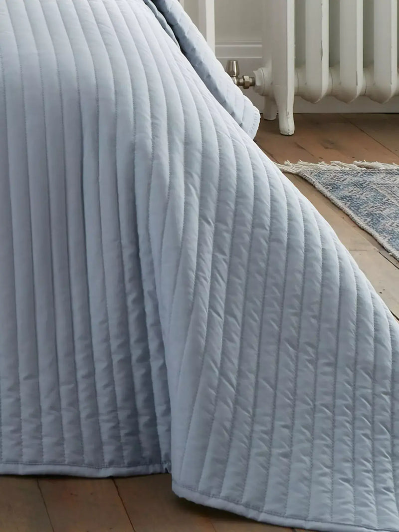 Bianca Quilted Lines Bedspread 220x2230cm| Blue