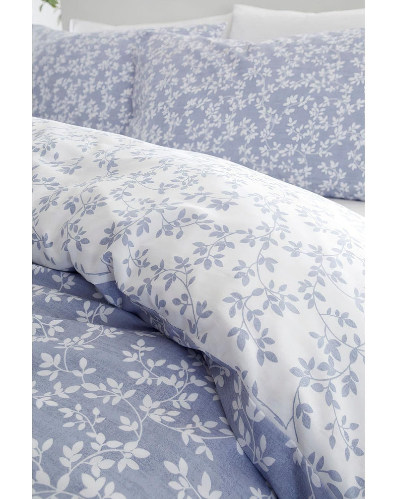 Bianca Shadow Leaves Quilt Set | Blue