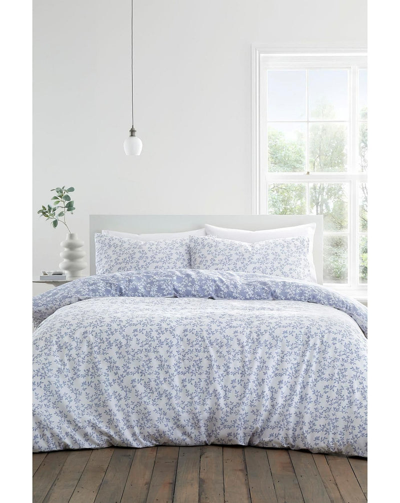 Bianca Shadow Leaves Quilt Set | Blue