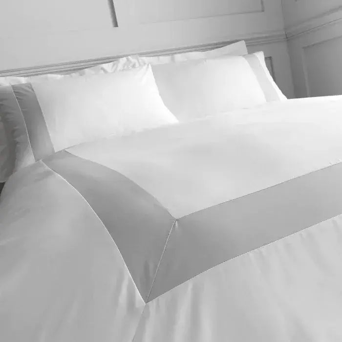 Bianca Tailored Quilt Set White Silver