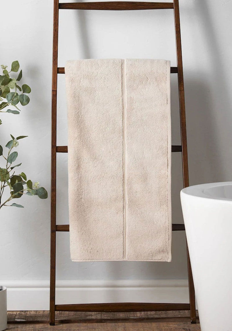 Bianca Zero Twist Satin Stitch Towel | Natural