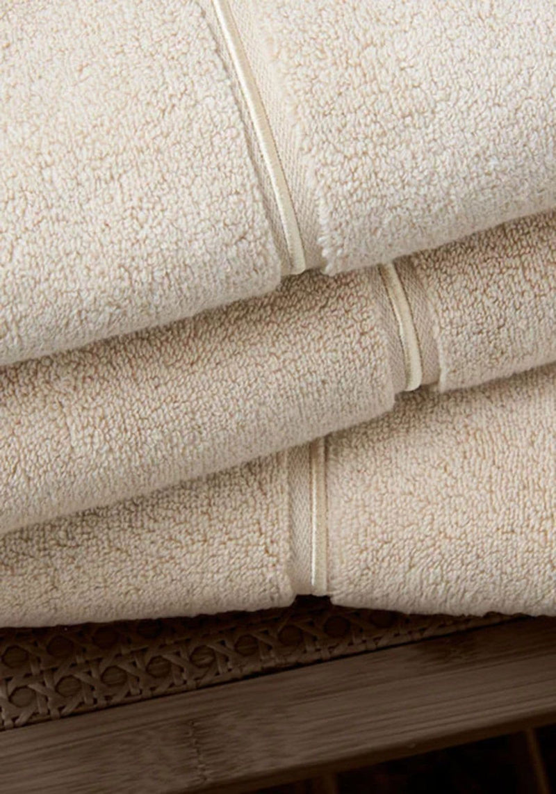 Bianca Zero Twist Satin Stitch Towel | Natural