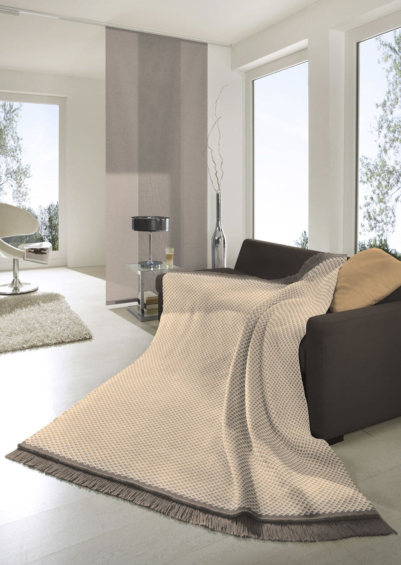 Biederlack Blanket  Diamonds  150x200cm | Natural B5730