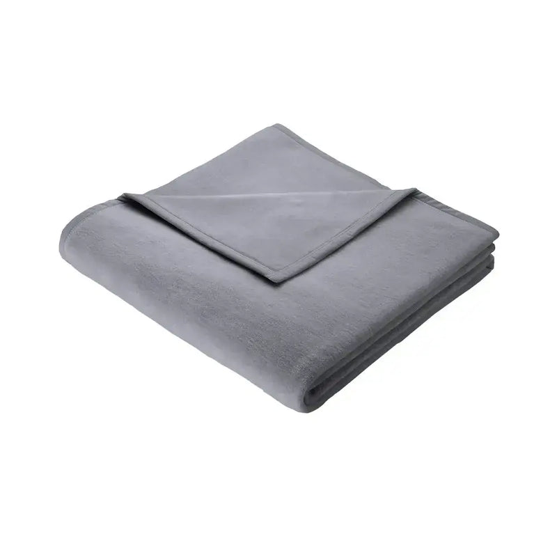 Biederlack Cotton Rich Plain Blanket 140x180cm| Dusty Blue B6218