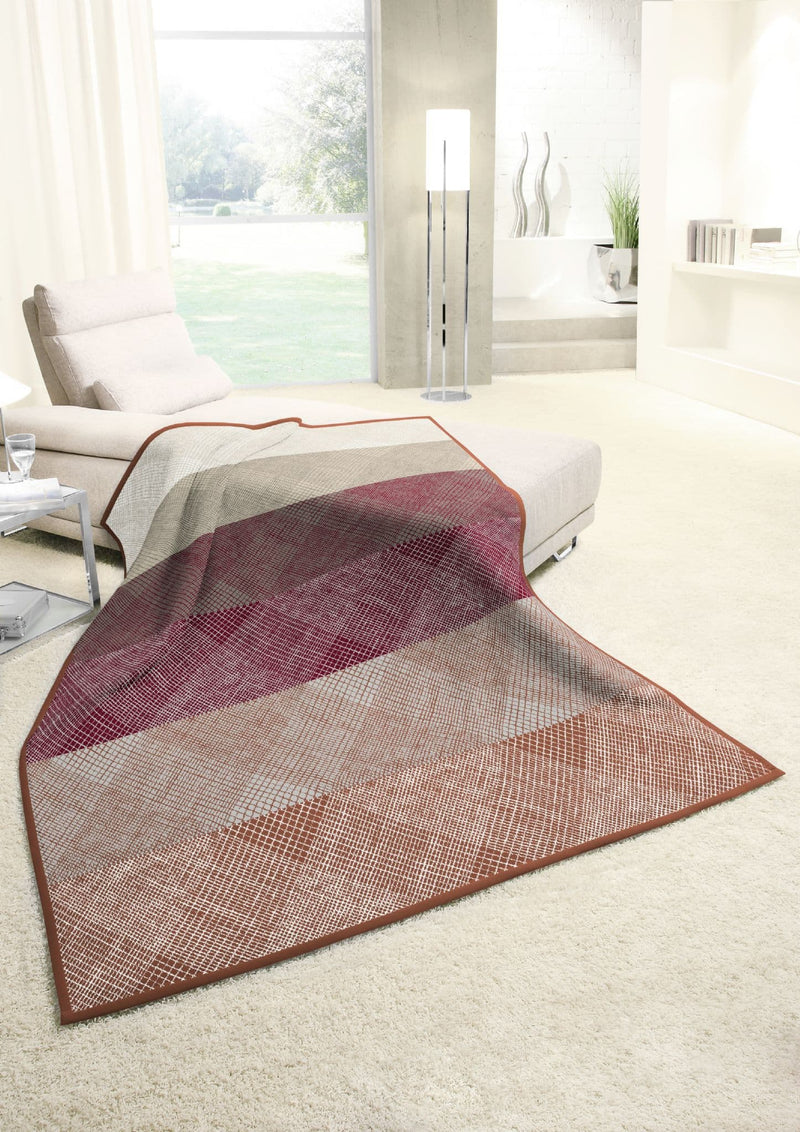 Biederlack Cross Hatch Blanket 140X180CM| Burnt Orange 818669