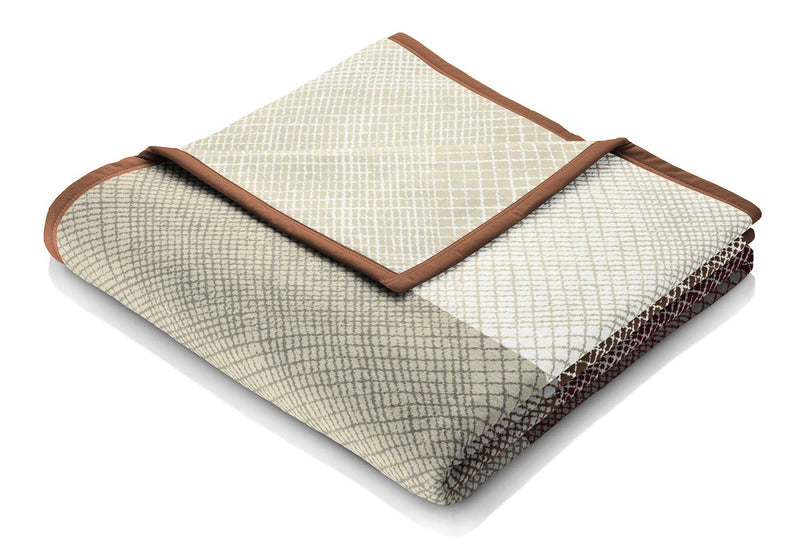 Biederlack Cross Hatch Blanket 140X180CM| Burnt Orange 818669