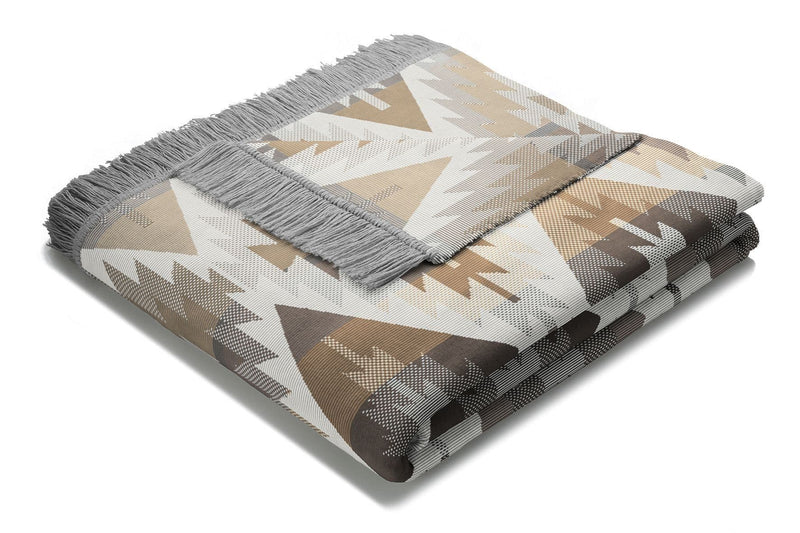 Biederlack Ikat Diamond Blanket 140x180cm | Natural 823809/30