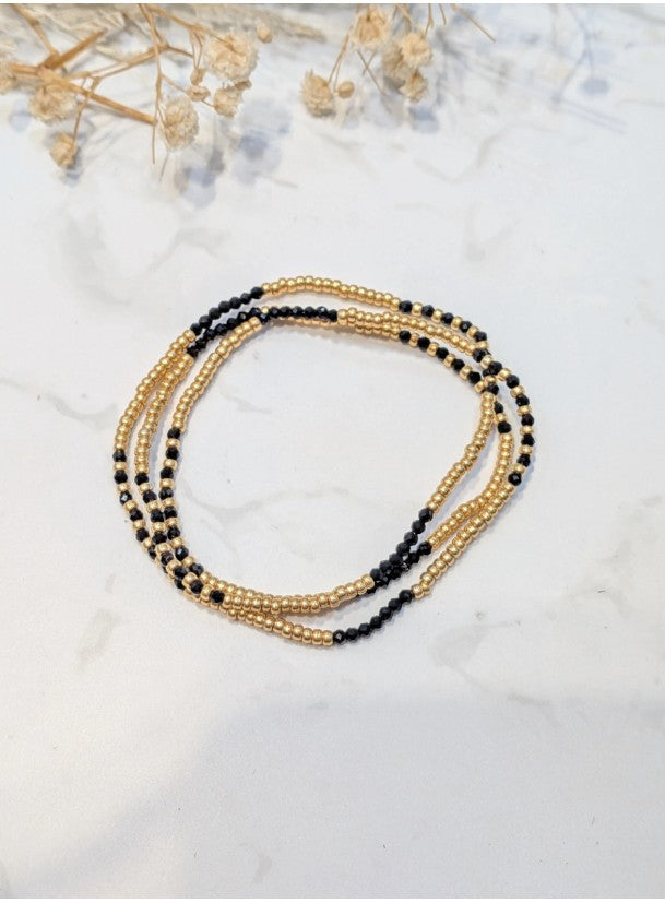 LOLO & YAYA Harmony Trio Bracelet | Black 46939BR