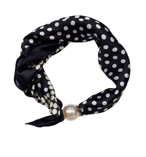 Best Angel Scarf with Pearls & Magnetic Closure | Black BA4416_5