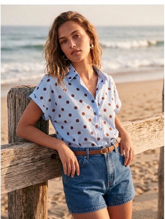 Suzzy & Milly Shirt All Over Print | Blue 7148-S19