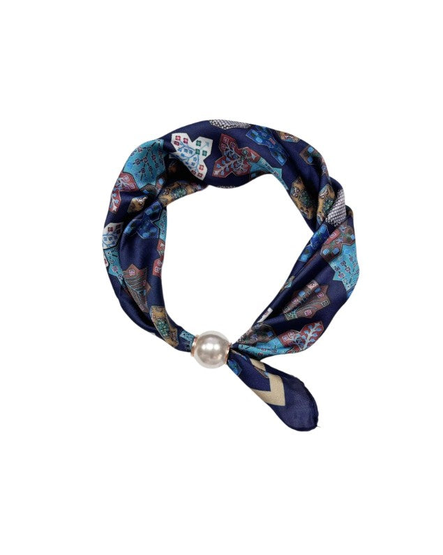 Best Angel Magnetic Closure Pearl Scarf | Blue BA4410_5