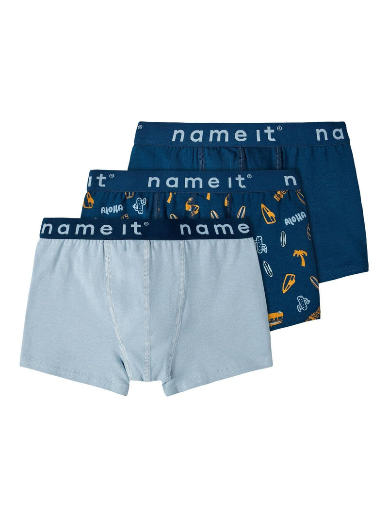 Boxer Kids 3 Pack Sea Blue