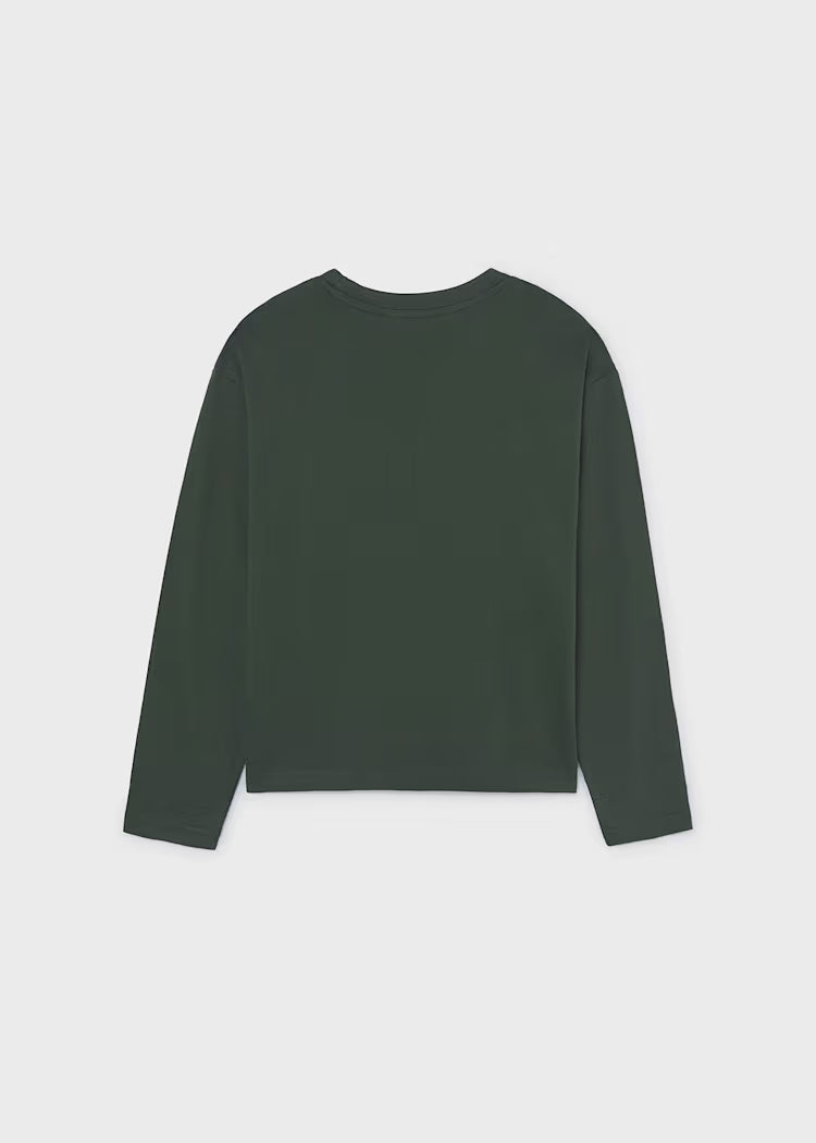 Mayoral Boys Embossed Letter L/S Top | Fir 7043