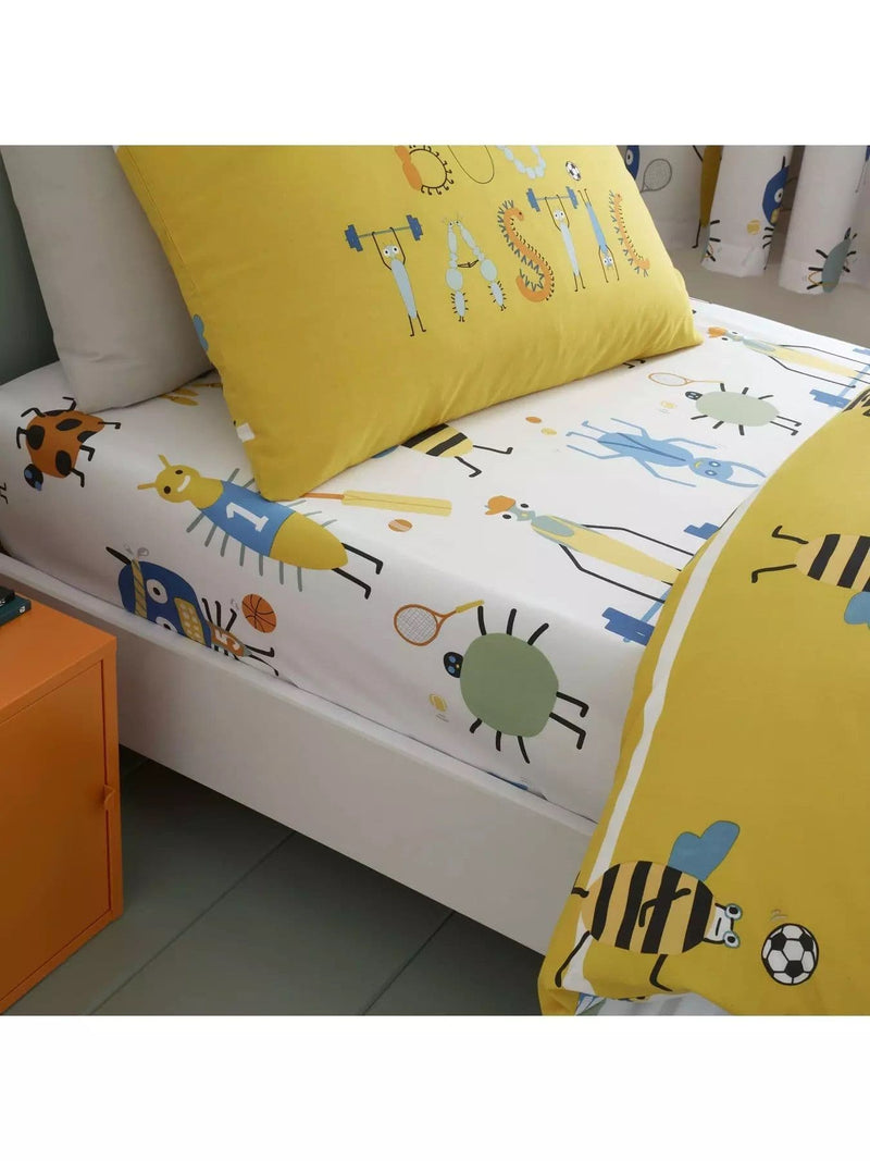Bugtastic Fitted Sheet Yellow