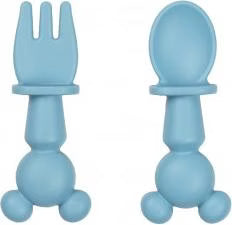 Disney Baby Mickey Silicone Set 2 Cutlery | Blue THE 12245