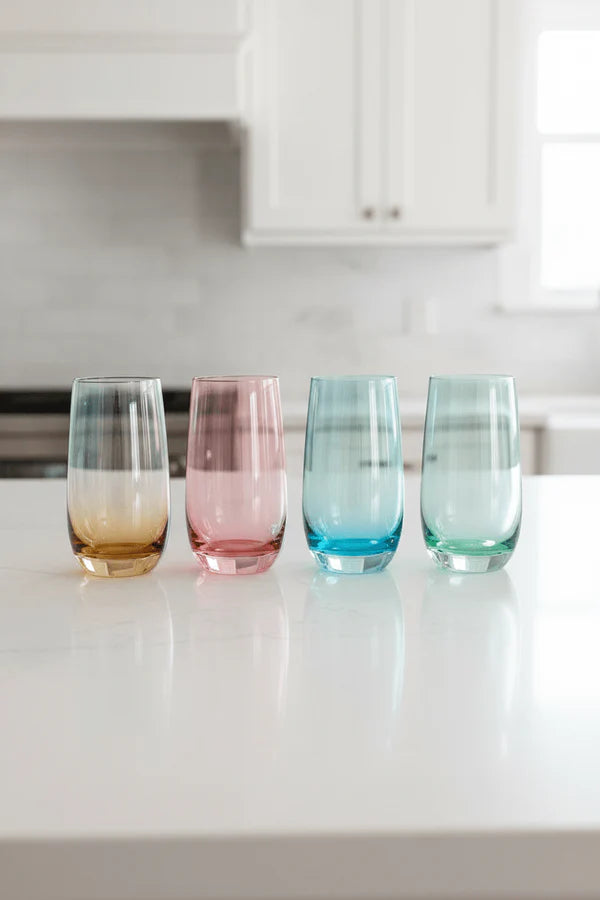 Newgrange Living Two Tone Lustre Hi-Ball Glasses Set of 4 | 1710051