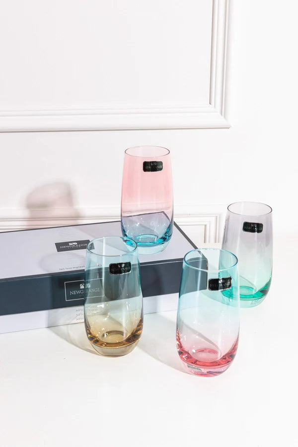 Newgrange Living Two Tone Lustre Hi-Ball Glasses Set of 4 | 1710051