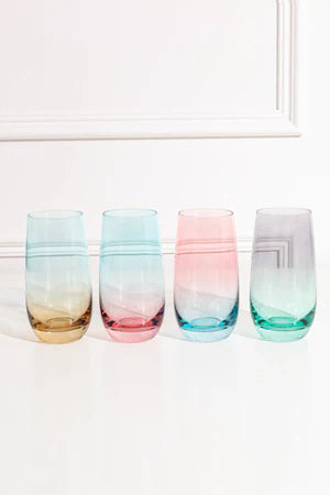 Newgrange Living Two Tone Lustre Hi-Ball Glasses Set of 4 | 1710051