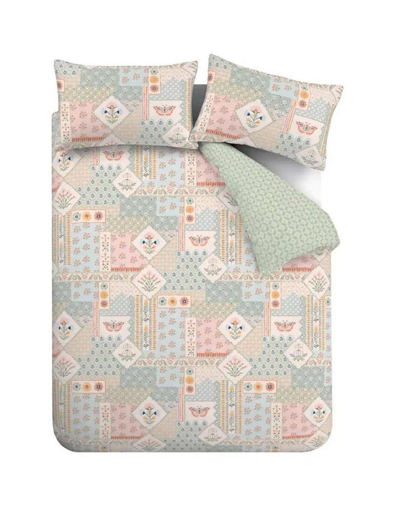 Catherine Folk Patchwork Quilt Set | Green
