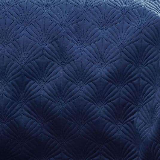 Catherine Landsfield Art Deco Pearl Bedspread |  Navy