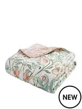 Catherine Landsfield Clarece Floral Bedspread  Natural