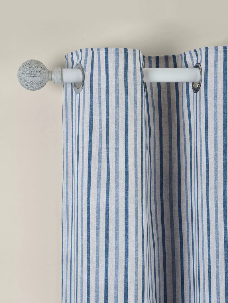 Catherine Lansfield Logan Eyelet Curtains | Blue