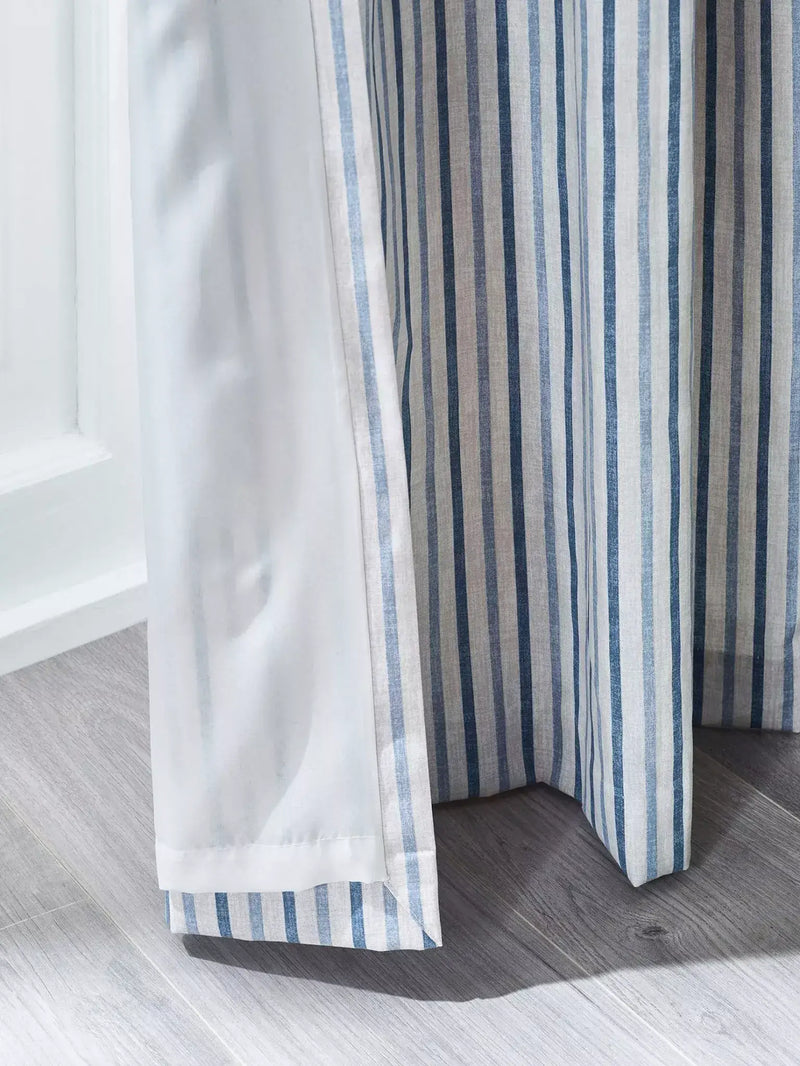 Catherine Lansfield Logan Eyelet Curtains | Blue