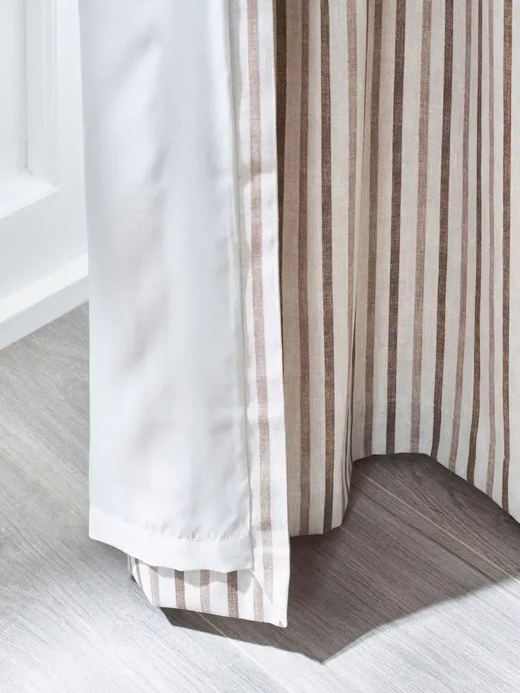 Catherine Lansfield Logan Eyelet Curtains | Natural