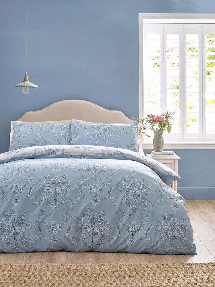 Catherine Lansfield Antoinette Quilt Set | Blue