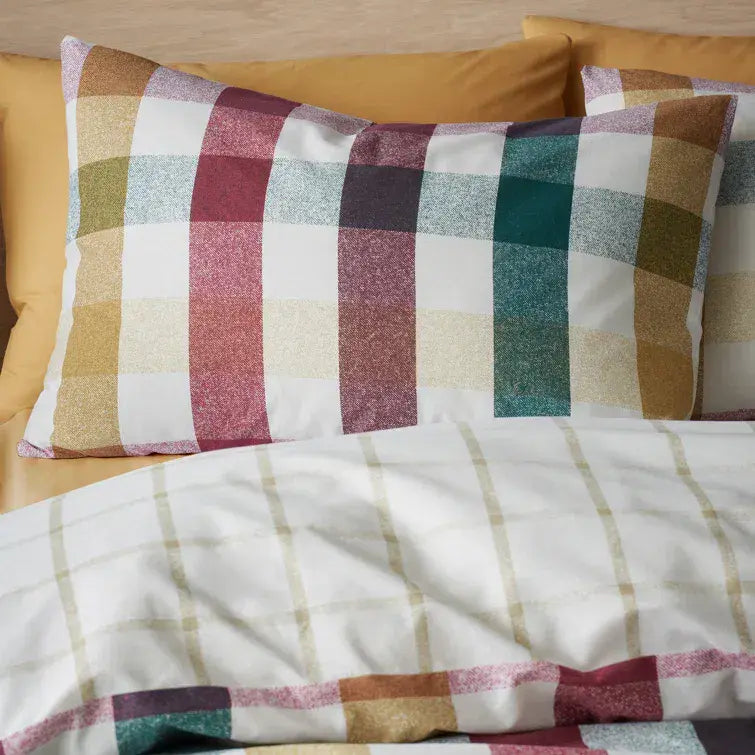 Catherine  Lansfield Autumn Check Quilt Set  | Plum