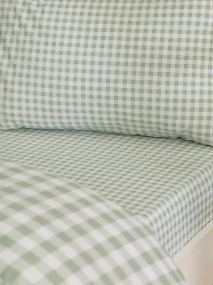 Catherine Lansfield Bamford Gingham Fitted Sheet | Green