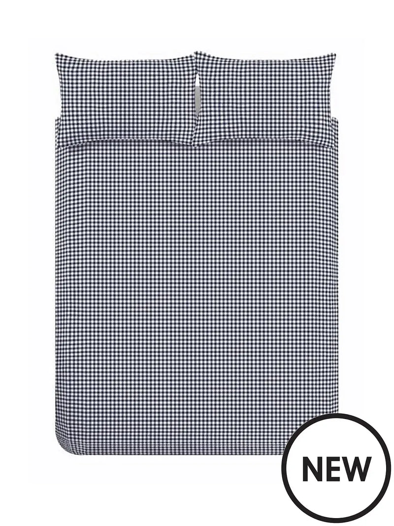 Catherine Lansfield Bamford Gingham Quilt Set | Navy