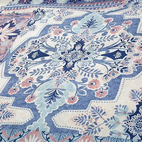 Catherine Lansfield  Boho Patchwork Quilt Set Blue