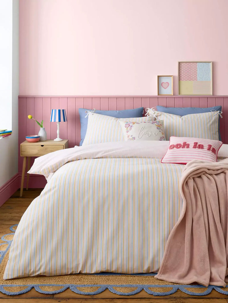 Catherine Lansfield  Brighton Stripe Quilt Set| Bright