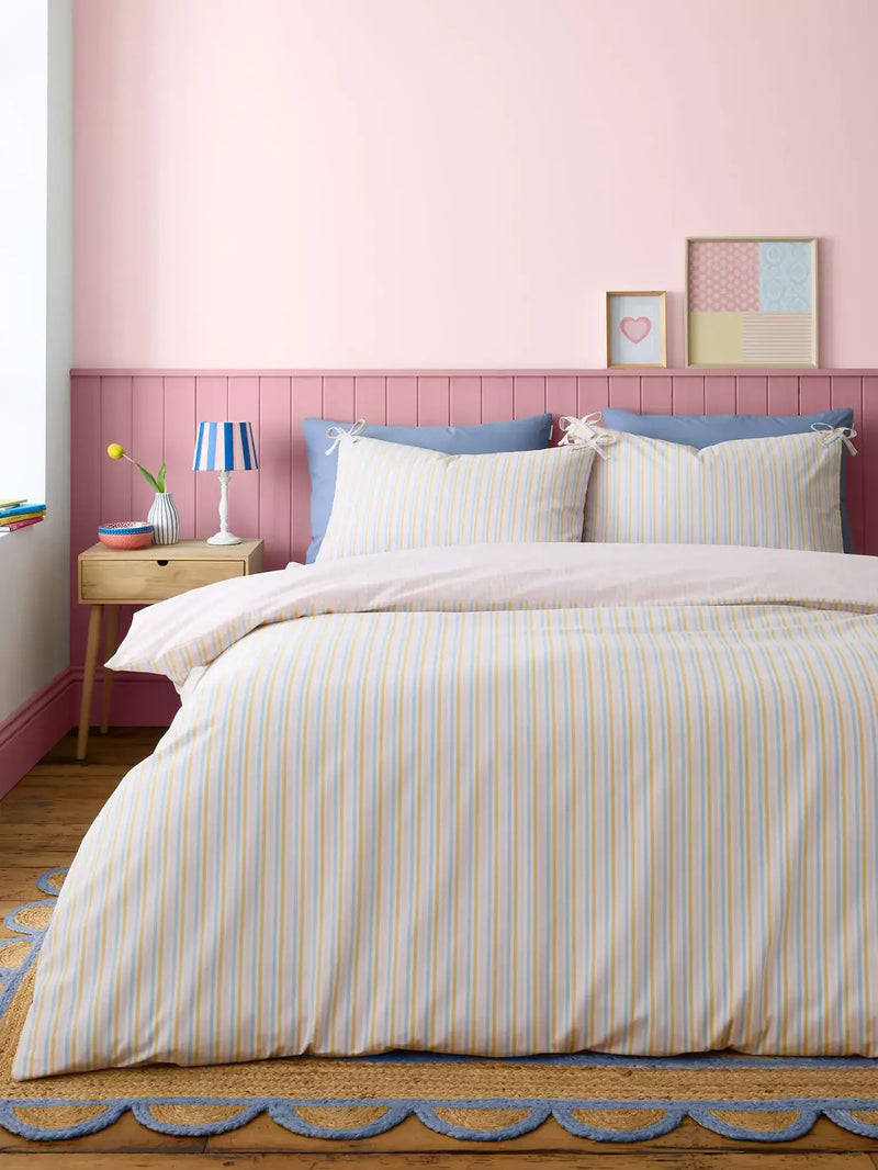Catherine Lansfield  Brighton Stripe Quilt Set| Bright
