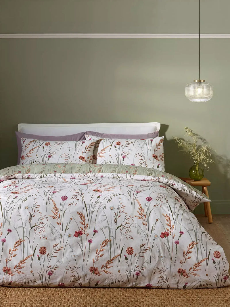 Catherine Lansfield Brushed Grasmere Quilt Set| Green
