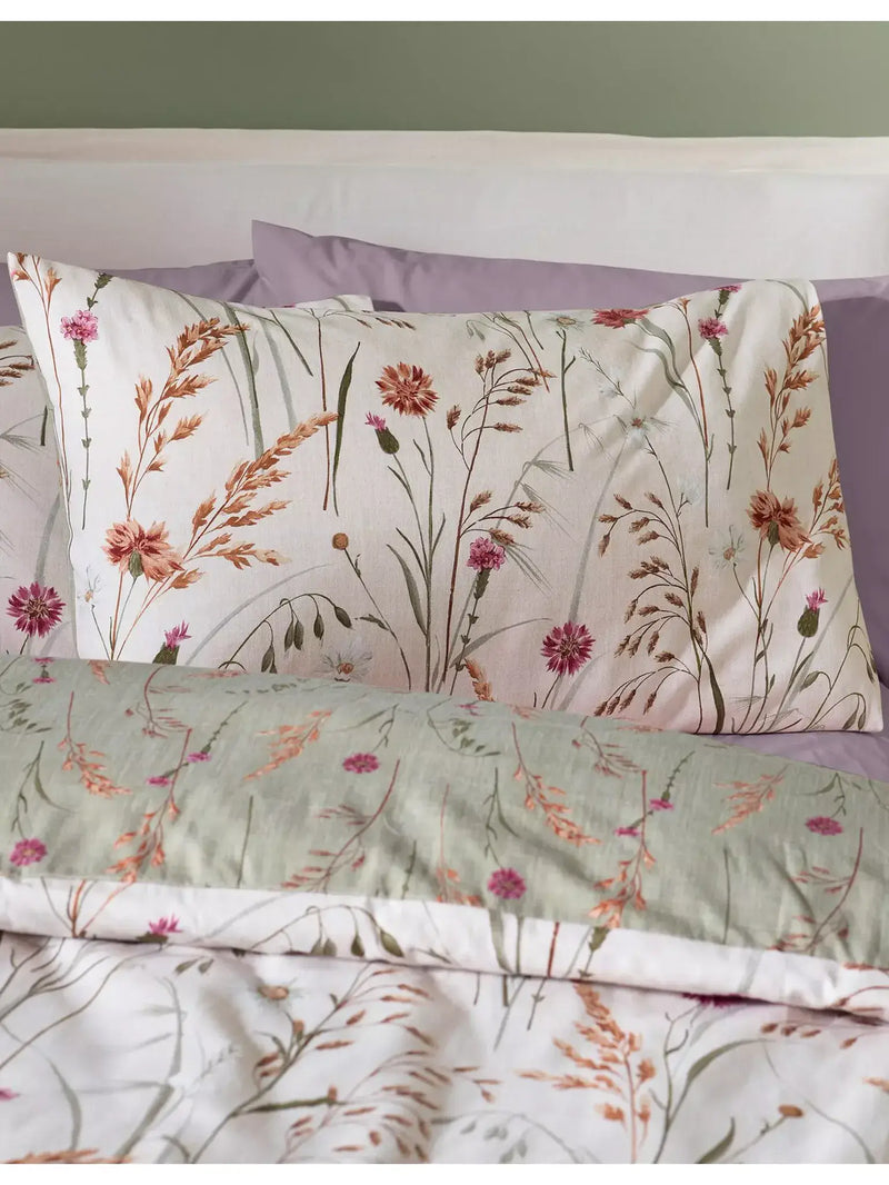 Catherine Lansfield Brushed Grasmere Quilt Set| Green