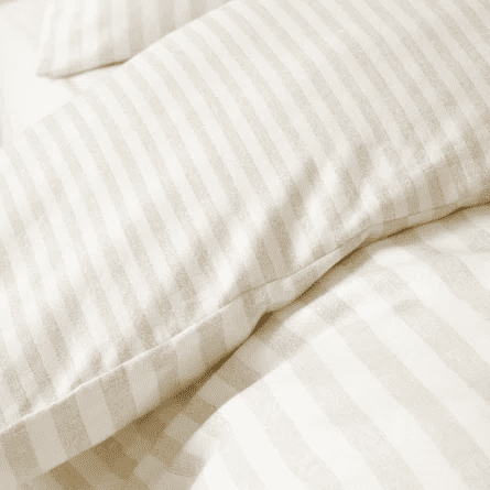 Catherine Lansfield Brushed Stripe Quilt Set |Natural