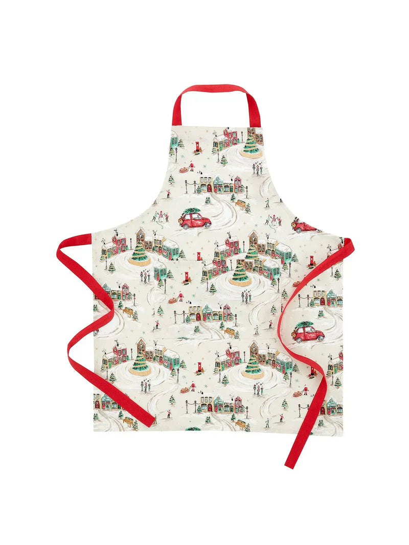Catherine Lansfield Christmas Town Apron | Natural