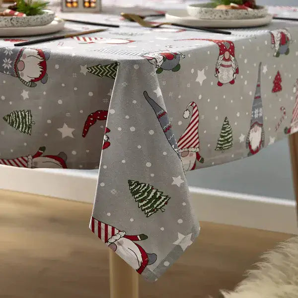 Catherine Lansfield Chritmas Gnomes Table|Grey/ Red
