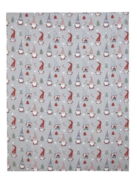 Catherine Lansfield Chritmas Gnomes Table|Grey/ Red