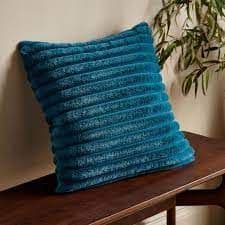 Catherine Lansfield Cosy Ribbed Filled  Cushion | Teal